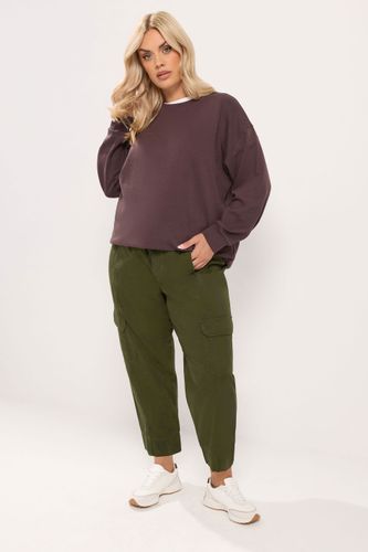 Pantalon Fuselé Vert Olive En Sergé Size 40 - Yours - Modalova