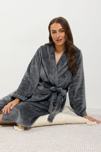 Yours Peignoir Luxe Gris Size 38-40 - Yours - Modalova