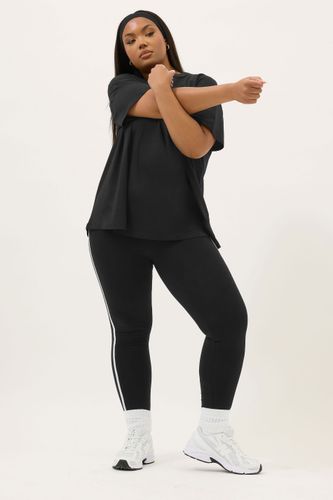 Active Legging Noir Rayures Blanches Size 48 - Yours - Modalova