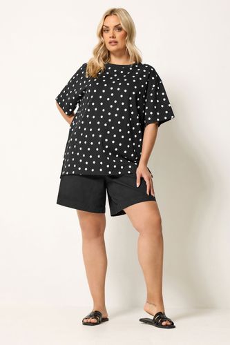 Tshirt Oversize Noir À Motif Tache Size 48 - Yours - Modalova
