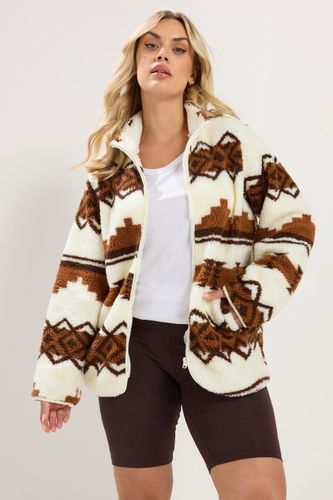 Veste Polaire Fairisle Borg Marron Chocolat Size 42 - Yours - Modalova