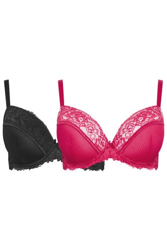 Et Lot De 2 Soutiensgorge En Résille À Rayures Noires Et Rougessize 105E - Yours - Modalova