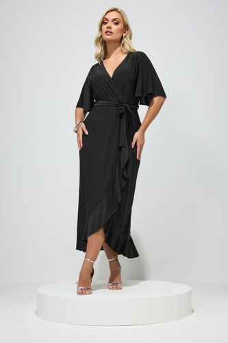 Robe Cachecœur À Volants Noir Size 48 - Yours London - Modalova