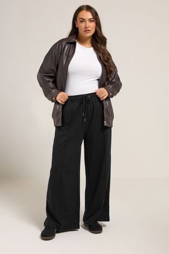 Jogging Noir Coupe Wide Leg En Coton Mixte Size Regular > 40 - Yours - Modalova