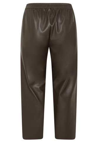 Pantalon Large Enduit Marron Chocolat Size Short > 42 - Yours - Modalova