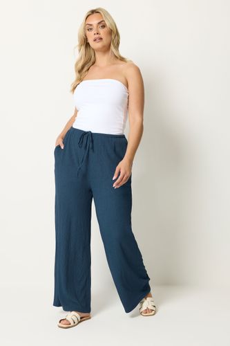 Pantalon Texturé Bleu Size Regular > 50-52 - Yours - Modalova