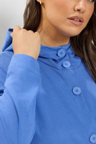 Veste Longue À Capuche Bleue Size 44 - Yours - Modalova