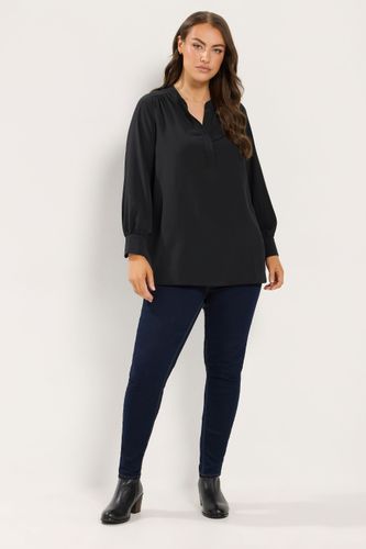Blouse Noire À Demipatte De Boutonnage Size 44 - Yours - Modalova