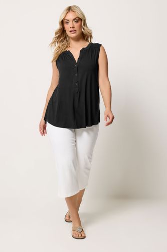 Blouse Noire Trapèze À Encolure Fendue Size 46 - Yours - Modalova