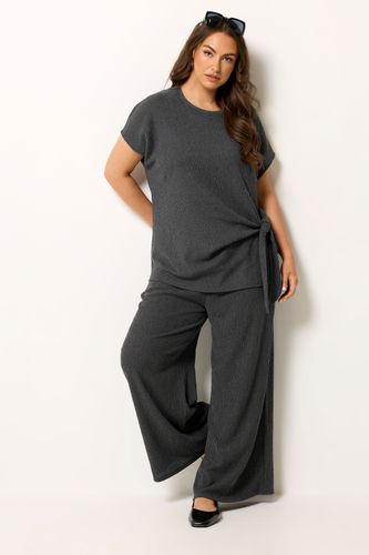 Tshirt Gris À Nœud Sur Le Côté Size 54-56 - Yours - Modalova