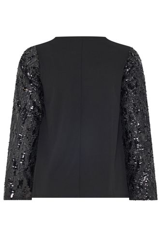 Top Manches Longues Noir À Sequins Size 58-60 - Yours - Modalova