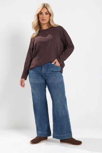 Jean Large Bleu Indigo À Double Bouton Size Short > 44 - Yours - Modalova