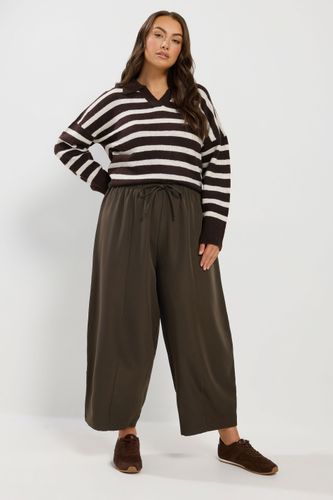 Pantalon Coupe Barrel Marron Chocolat Size Short > 42 - Yours - Modalova
