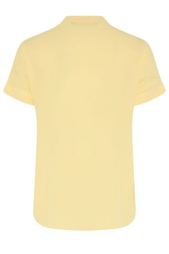 Blouse Manches Courtes Jaune À Demipatte De Boutonnage Size 42 - Yours - Modalova