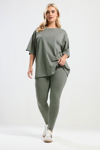 Yours Leggings Kaki Vert Size 42 - Yours - Modalova
