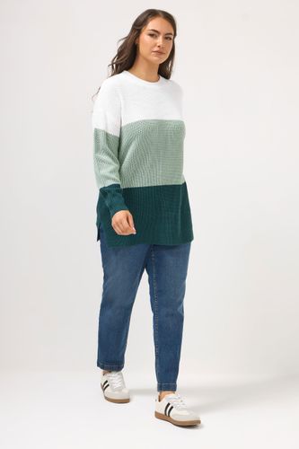 Pull Color Block Vert Menthe Size 54-56 - Yours - Modalova