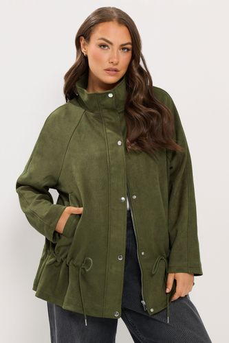 Veste En Suédine Vert Kaki À Cordon De Serrage Size 50-52 - Yours - Modalova