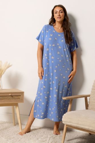 Lot De 2 Chemises De Nuit Milongues Bleues À Imprimé Étoile Et Coquillage Size 46-48 - Yours - Modalova