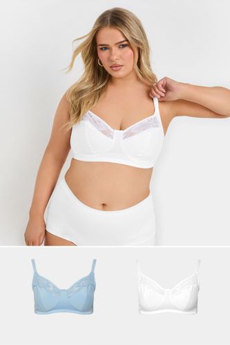 Bralette Dentelle Bleu Ciel & Blanc Nonrembourrés Size 110C - Yours - Modalova