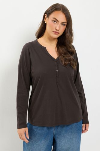 Et Lot De 2 Tshirts À Col Tunisien En Coton Marron Chocolat Et Ivoiresize 50-52 - Yours - Modalova