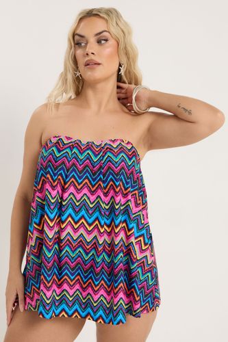 Haut De Tankini Noir À Imprimé Chevrons Size 42 - Yours - Modalova