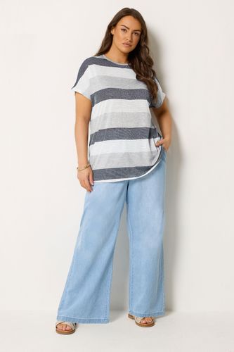 Tshirt À Mancherons Gris Métallisé Size 50-52 - Yours - Modalova