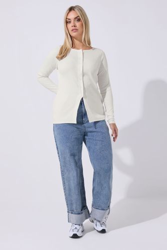 Top Côtelé À Manches Longues Blanc Size 50-52 - Limited Collection - Modalova