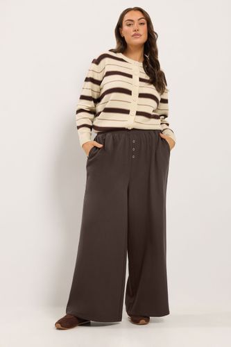 Pantalon De Jogging Marron Chocolat À Boutonspression Size Short > 54-56 - Yours - Modalova
