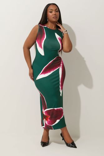 Robe Maxi Verte Forêt Larges Fleurs Size 54-56 - Limited Collection - Modalova