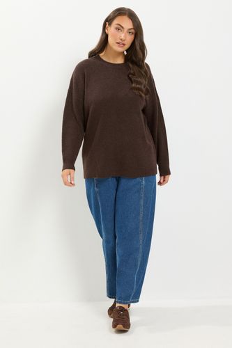 Pull Marron Chocolat En Maille Toucher Doux Size 50-52 - Yours - Modalova