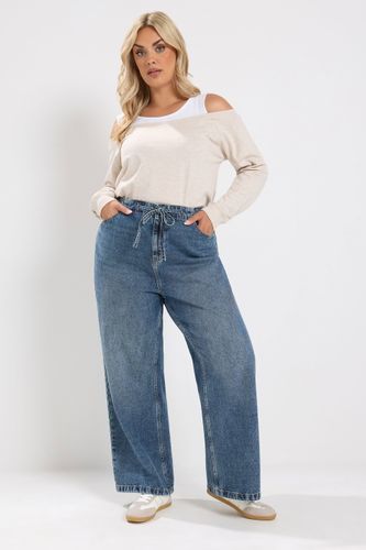 Plus Size Light Tie Waist Jeans Size Regular > 44 - Yours - Modalova