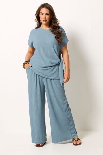 Pantalon Large Texturé Bleu Size Regular > 44 - Yours - Modalova