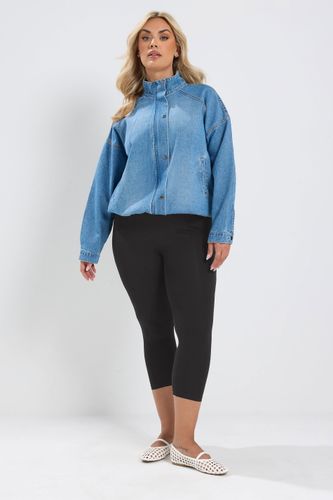 For Good Legging Noir Stretch Pantacourt Size 48 - Yours - Modalova