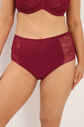 Et Lot De 2 Culottes Couvrantes Rouge En Microfibre Et Dentellesize 42-44 - Yours - Modalova
