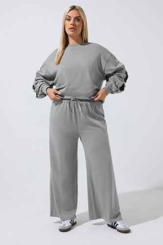 Pantalon De Jogging Gris Avec Œillets Size 38 - Limited Collection - Modalova