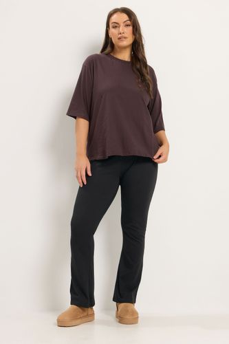 Plus Size Wide Leg Cotton Trousers Size Regular > 62-64 - Yours - Modalova