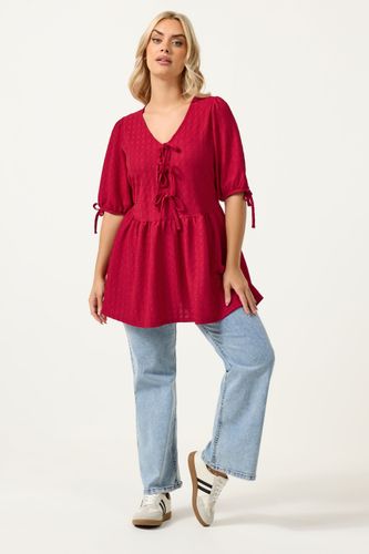 Haut Texturé Rouge À Nœud Papillon Size 44 - Yours - Modalova