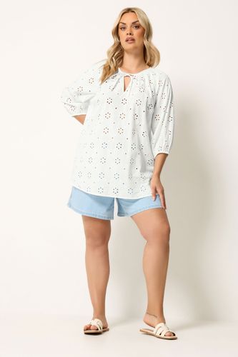 Top Blanc À Fleurs En Broderie Anglaise Size 44 - Yours - Modalova
