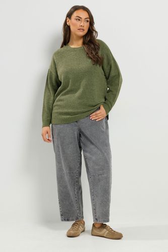 Pull En Maille Vert Kaki Doux Au Toucher Size 50-52 - Yours - Modalova