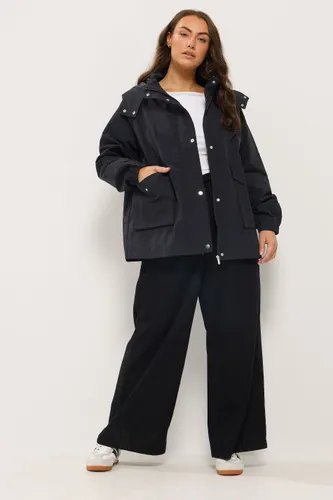 Veste De Pluie Légère Noire Size 46 - Yours - Modalova