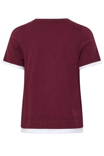 Tshirt 2 En 1 En Coton Rouge Size 48 - Yours - Modalova
