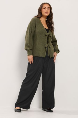 Pantalon Large À Taille Fine Noir Size Short > 44 - Yours - Modalova
