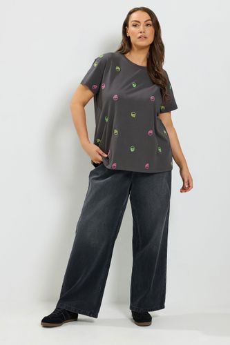 Tshirt Gris À Tête De Mort Brodée Size 42 - Yours - Modalova