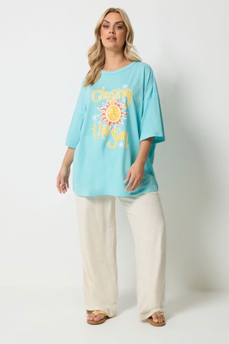 Tshirt Bleu À Imprimé « Chasing The Sun » Size 42 - Yours - Modalova