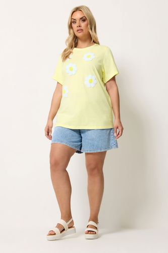 Tshirt Jaune À Marguerites Appliquées Size 44 - Yours - Modalova