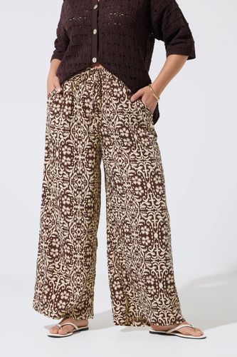 Limited Collection Pantalon Large Marron À Motif Abstraitsize 46 - Yours - Modalova