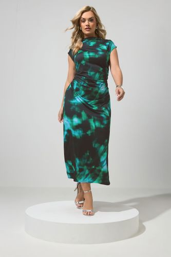 Robe Drapée À Imprimé Abstrait Bleu Sarcelle Size 42 - Yours London - Modalova