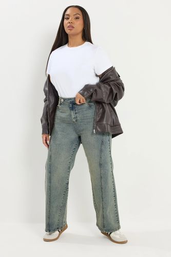 Jean Large Bleu À Coutures Apparentes Size 56 - Yours - Modalova