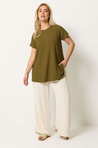 Top Trapèze Vert Texturé Size 44 - Yours - Modalova