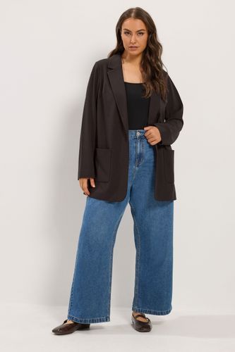 Blazer Sans Revers Marron Chocolat Size 42 - Yours - Modalova